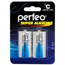 Perfeo LR14/2BL Super Alkaline (2 шт. в уп-ке)