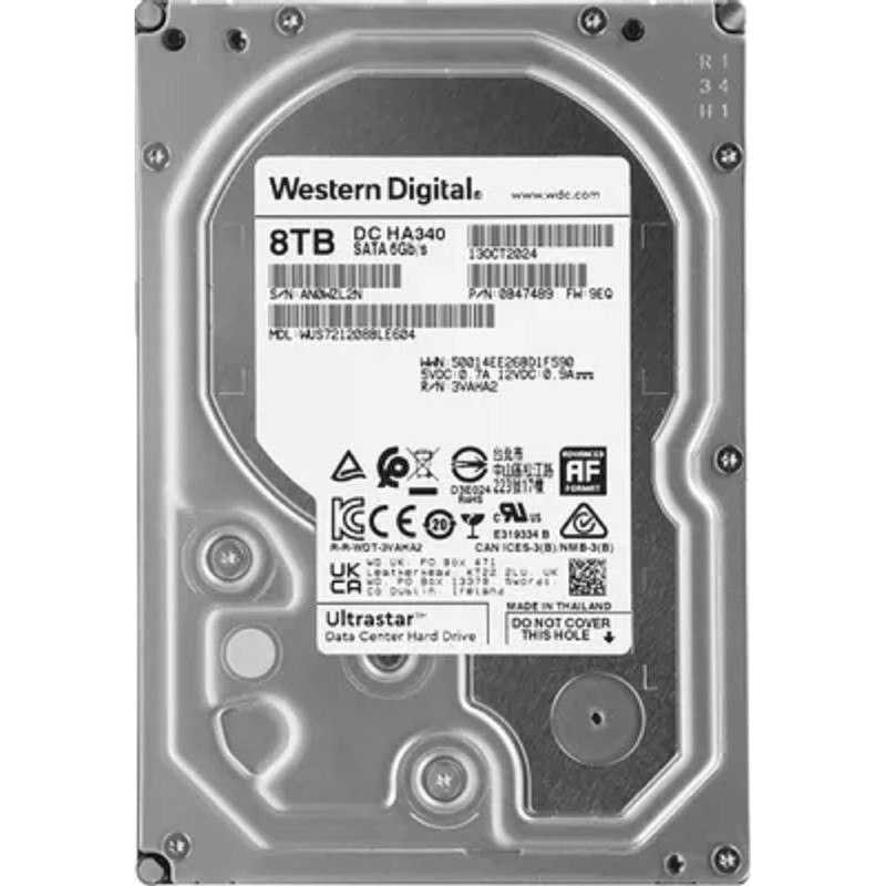 8Tb WD Ultrastar DC HA340 8TB <WUS721208BLE604> SATA3 3.5"