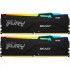 Модуль памяти Kingston 16GB DDR5 5200 DIMM FURY Beast Black RGB  kit 2*8,Non-ECC,  CL40, 1.25V, 288-pin RTL