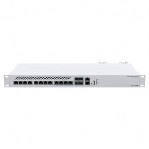 Mikrotik CRS312-4C+8XG-RM Cloud Router Switch 312-4C+8XG-RM with RouterOS L5, 1U rackmount enclosure