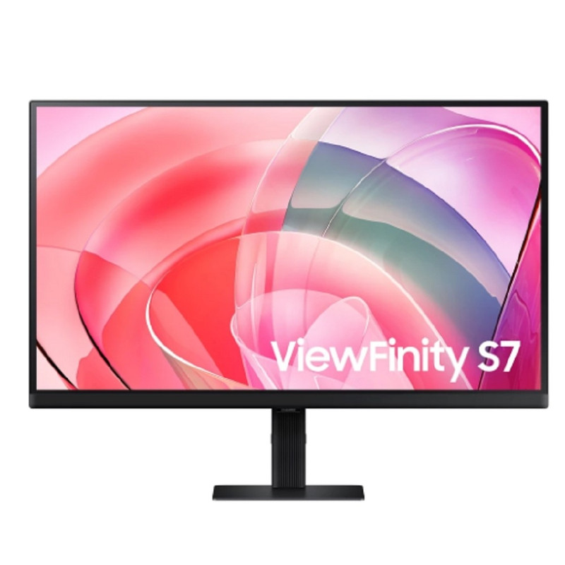 Монитор, Samsung, ViewFinity S7 LS27D700EAIXCI, 27", 4K (3840x2160), IPS, 60 Гц, HDMI(v2.0), DP(v1.2), Audio out, 1000:1, 300кдм, 5мс, Регулировка наклона, 100x100, 178/178, 16:9,1.07 млрд, Черный
