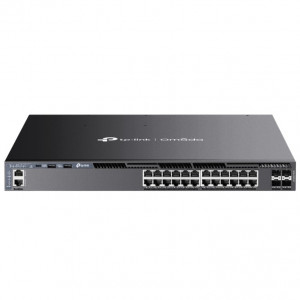 TP-Link SG6428XHP Стекируемый управляемый коммутатор 3-го уровня Omada с 24 гигабитными портами PoE+ и 4 портами SFP+