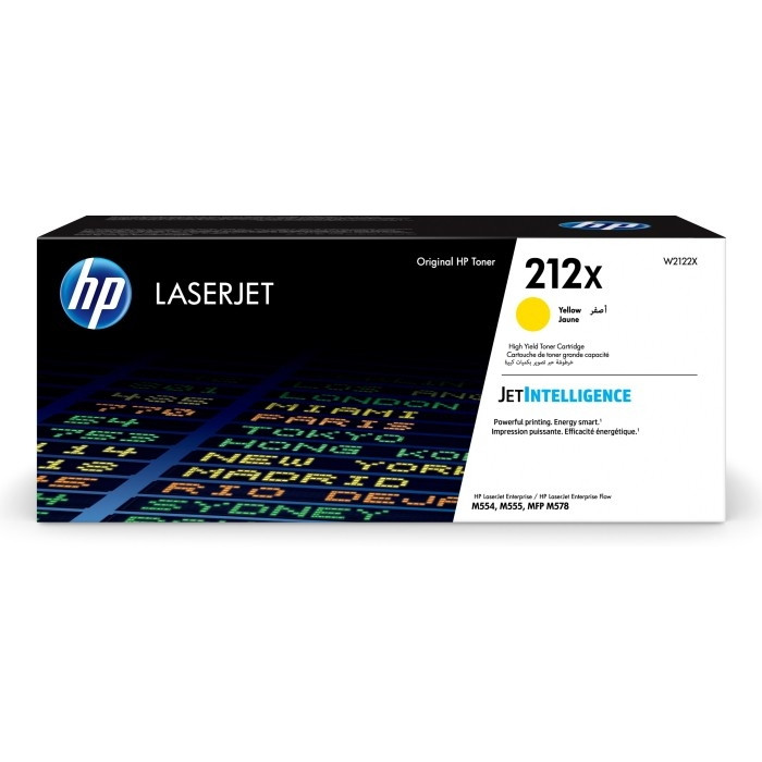 Картридж лазерный HP 212X W2122X желтый для HP CLJ Enterprise M554/M555