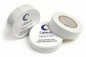 Cabeus ET-WT Изоляционная лента белая 19ммх20мх0.13мм