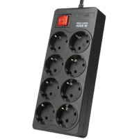 Filum Сетевой фильтр FL-SP8-5.0M-16, 4000 Вт., 8 розеток, шнур 5.0 м., черный {00-01095527}