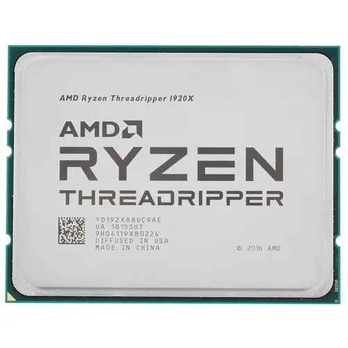 CPU AMD Ryzen Threadripper 1920X (YD192XA8UC9AE) {5/4,0GHz, 12C/24T, 32Mb L3, DDR4-2667, TDP-180W, TR4}