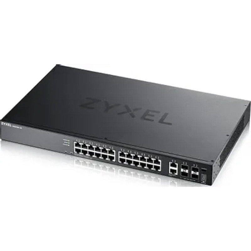 Коммутатор/ Zyxel XGS2220-30 L3 Access switch , rack 19", 24xRJ-45: 1G, 2xRJ-45: 1/2.5/5/10G, 4xSFP+, standalone/cloud management