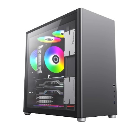 GameMax Корпус Spark Pro Full Black без БП (Midi Tower, ATX, Черный., USB3.0+Type C, Зак. стекло)