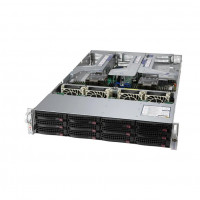 Серверная платформа/ Superserver SYS-620U-TNR (X12DPU-6,829U3TS-R1K22P-T, 2U, Dual Socket P+ (LGA-4189), Intel® C621A, 32xDIMM Slots 3200/2933/2666 ECC DDR4,12x 3.5" hot-swap hybrid NVMe/SATA/SAS, 2xP