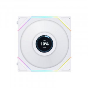 Lian Li G99.12RTLLCD1W.R0 Вентилятор UNI FAN TL LCD 120 Reverse White /12RTLLCD1W/ 120х125х28мм (1.6” LCD дисплей, PWM, ARGB, 200-1900 об/мин, 31dBa) 