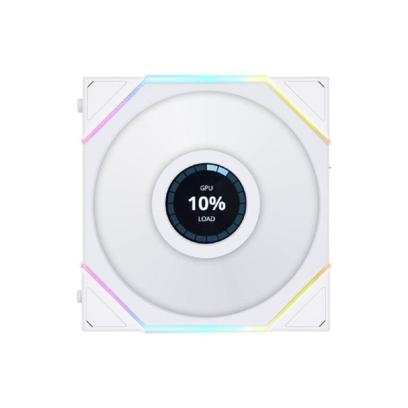 Lian Li G99.12RTLLCD1W.R0 Вентилятор UNI FAN TL LCD 120 Reverse White /12RTLLCD1W/ 120х125х28мм (1.6” LCD дисплей, PWM, ARGB, 200-1900 об/мин, 31dBa) 
