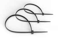 Cabeus GTOUT-250 Стяжка нейлоновая неоткрывающаяся, безгалогенная (halogen free), 250x3.6мм, черная, outdoor (для использования от -40 до +85 C), устойчивая к UV, (100 шт)