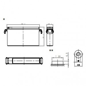 EXPERT+ Аккумулятор FTE 12-150 (12 В 150 Ач,Резьба под болт М8)