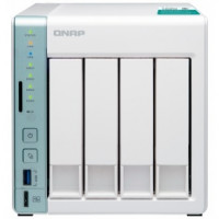 Qnap D4 Pro Сетевое хранилище, 4 Hot-Swap tray w/o HDD, Celeron N3060 dual-core 1,6GHz-2,48GHz, 1GB DDR3L (1x1GB up to 8GB), HDMI, 2xGE LAN, 3xUSB 3,0 