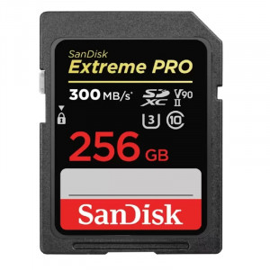 Флеш карта SD 256GB SanDisk SDXC Class 10 V90 UHS-II U3 Extreme Pro, 300MB/s