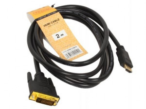 TV-COM Кабель (LCG135F-2M) HDMI to DVI-D (19M -25M) 2м, 2 фильтра 