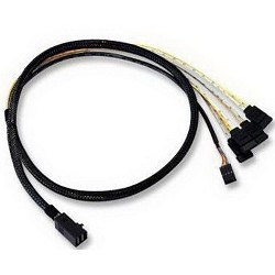 LSI Logic Кабель Кабель MINI SAS HD internal cable SFF8643 to x4 SATA 0,6м (LSI00410) 