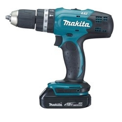 Makita DHP453SYE Дрель-шуруповерт аккумуляторная ударная [DHP453SYE] {18В,2х1.5Ач Li-ion,БЗП-13мм,0-400\1300об\м,42\27Нм,1.7кг,чем,совм с 4Ач Li-ion}