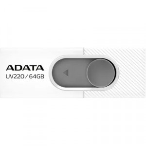 Флешка USB A-Data UV220 64ГБ, USB2.0, белый и серый [auv220-64g-rwhgy]