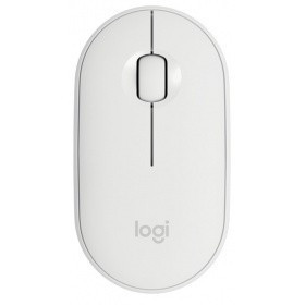 Мышь Logitech Pebble M350 белый оптическая (1000dpi) silent беспроводная BT USB для ноутбука (3but)