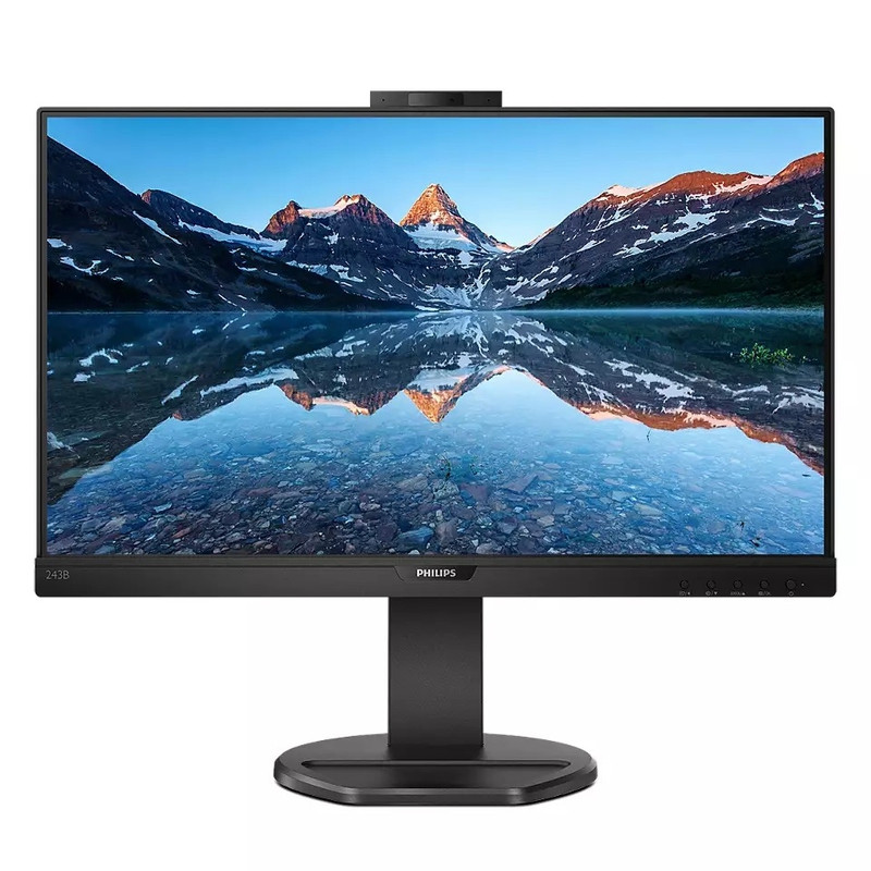 LCD PHILIPS 23.8" 243B9H/00 Black с поворотом экрана {IPS 1920x1080 75Hz 4ms 178/178 250cd 50M:1 HDMI webcam}