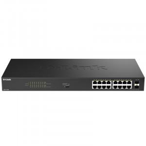 D-Link DGS-1018P/B1A Конфигурируемый коммутатор с 16 портами 10/100/1000Base-T, 2 портами 1000Base-X SFP и DIP-переключателем (16 портов PoE 802.3af/at, PoE-бюджет 240 Вт) D-Link DGS-1018P/B1A Конфигурируемый коммутатор с 16 портами 10/100/1000Base-T, 2 портами 1000Base-X SFP и DIP-переключателем (16 портов PoE 802.3af/at, PoE-бюджет 240 Вт)