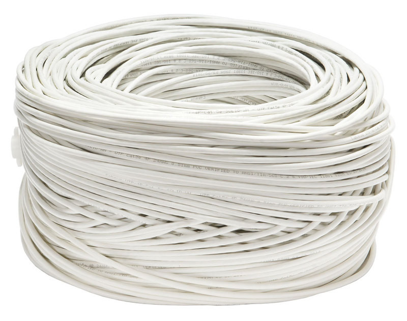 Cabeus UTP-4P-Cat.5e-SOLID-LSZH-WH Кабель витая пара UTP (U/UTP), категория 5e, 4 пары (24 AWG), одножильный, белый, LSZH, нг(А)-HF