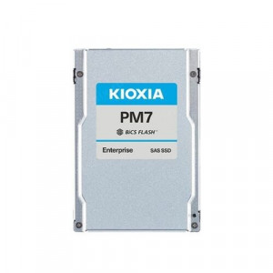 KIOXIA SSD PM7-V, 12800GB, 2.5" 15mm, SAS 24G, TLC, R/W 4100/3700 MB/s, IOPs 720K/330K, TBW 70080, DWPD 3 (12 мес.)  KPM71VUG12T8