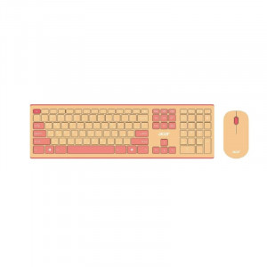 Набор клавиатура+мышь Acer OCC205 (ZL.ACCEE.00F)/розовый/бежевый/USB/slim