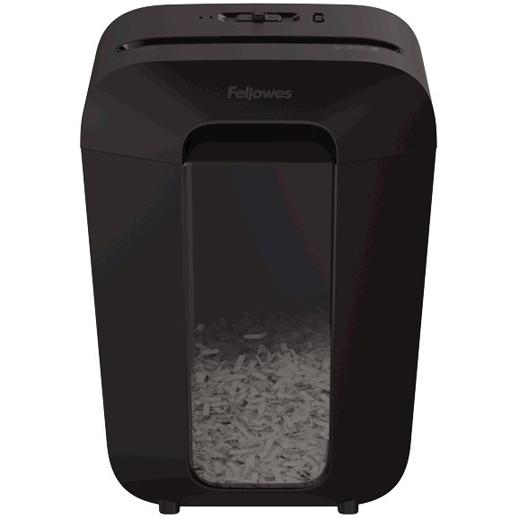 Fellowes Шредер PowerShred LX70 FS-44075(01), черный {DIN P-4, 4х37мм, 11 лст., 18 лтр., уничт.: скрепки,скобы,карты}