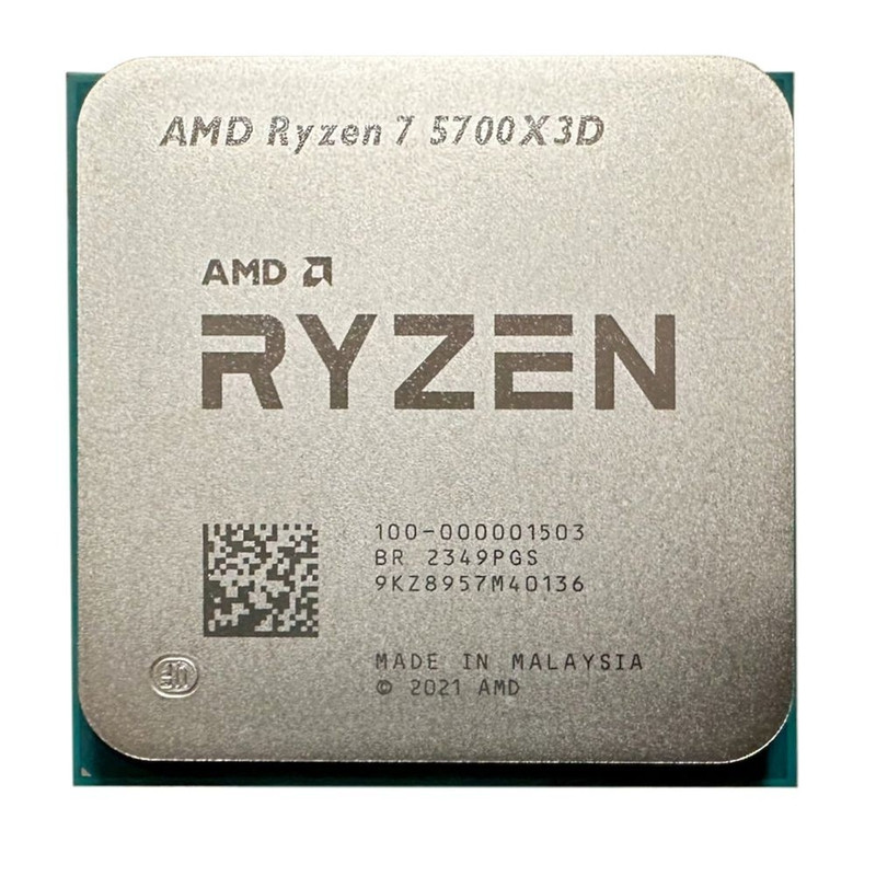 CPU AMD Ryzen 7 5700X3D BOX (100-100001503WOZ) {Base 3,00GHz, Turbo 4,10GHz, Without Graphics,  TDP 105W, w/o fan, AM4}