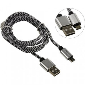 Defender USB кабель USB08-03T PRO USB2.0 Белый, AM-MicroBM, 1m, 2.1A (87803)