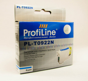 T0922 / T0922N (C13T09224A10 / C13T10824A10) Cyan Картридж для принтеров Epson Stylus C91/CX4300/TX106/TX109/TX117/TX119/T26/T27 ProfiLine (PL-0922N) струйный