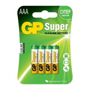 Батарея GP Super Alkaline 24A LR03 AAA (4шт)