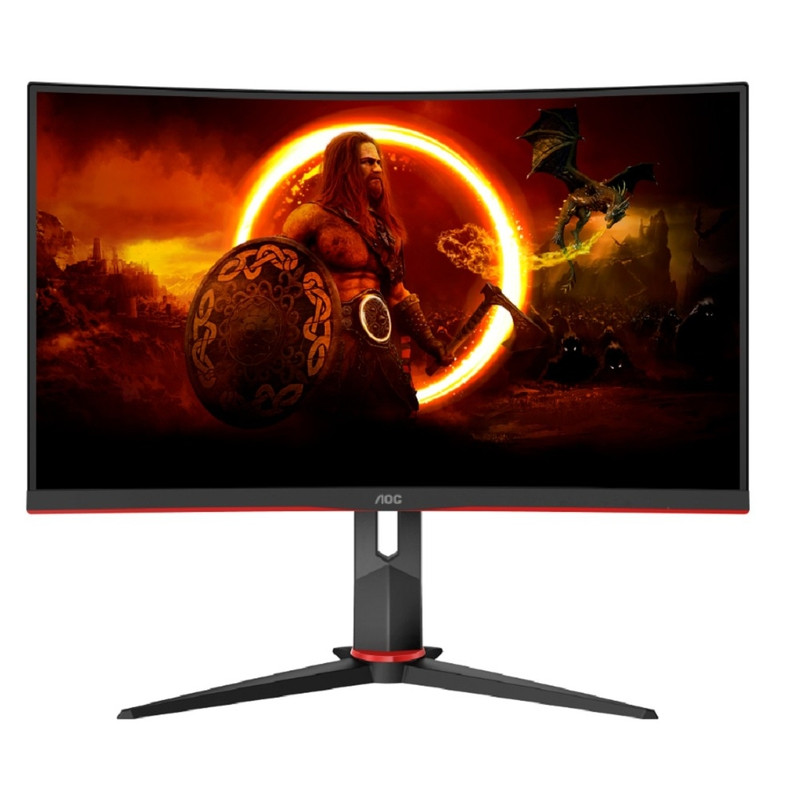 Монитор 27" AOC  C27G2Z3 Black-Red  (VA, изогнутый, 1920x1080, 280Hz, 0.5 ms, 178°/178°, 300 cd/m, 80M:1, +2xHDMI 2.0, +DisplayPort 1.2, +4xUSB 3.2, +MM, +регулировка по высоте)
