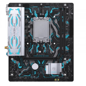 MAXSUN MS-B760M GAMING WIFI GANK V2 (Socket 1700, mATX, 2*DDR5, VGA+HDMI, 3*SATA3, 1*M.2, 1xPCI-E x16 /1xPCI-E x4, 4*USB 2.0, 2*USB 3.2 GEN 2, LAN 1*1G,  Bluetooth,  Wi-Fi 802.11ax, RTL)