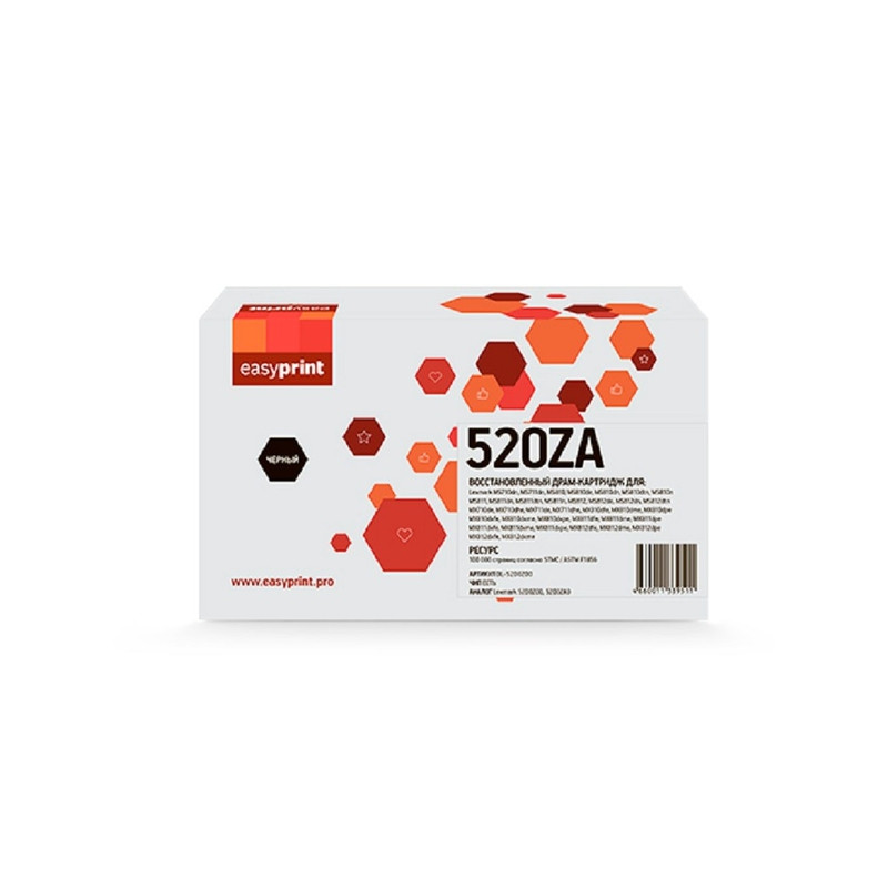             Драм-картридж EasyPrint DL-52D0Z00 для Lexmark MS710/810/812/MX710/810/812 (100000 стр.) черный, с чипом 52D0Z00/52D0ZA0 ВОССТАНОВЛЕННЫЙ