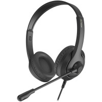 Наушники с микрофоном A4Tech Fstyler FH100U черный 2м накладные USB оголовье (FH100U (STONE BLACK)) Наушники с микрофоном A4Tech Fstyler FH100U черный 2м накладные USB оголовье (FH100U (STONE BLACK))