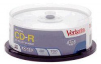 Verbatim  Диски CD-R  25 шт. 52-x 700Mb, Cake Box (43432)