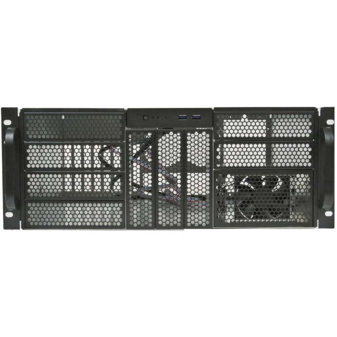 Procase Корпус 4U server case,9x5.25+3HDD,черный,без блока питания,глубина 550мм,MB EATX 12"x13"