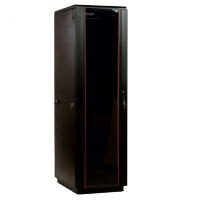 ЦМО Шкаф телекоммуникационный напольный 48U (800 x 800) дверь стекло, чёрный, ШТК-М-48.8.8-1ААА-9005