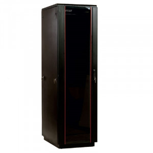 ЦМО Шкаф телекоммуникационный напольный 48U (800 x 800) дверь стекло, чёрный, ШТК-М-48.8.8-1ААА-9005