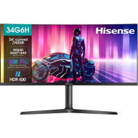 LCD Hisense 34" 34G6H черный {VA Curved 3440x1440 165Hz 1ms 400cd HDMI DisplayPort Pivot Ex}