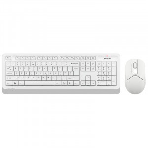 Клавиатура + мышь A4Tech Fstyler FG1012 клав:белый мышь:белый USB беспроводная Multimedia [1599042]
