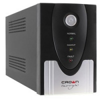 CROWN ИБП CMU-SP1200 COMBO {1200VA металл, 2x12V/9AH, розетки 2*IEC + 2*EURO} [CM000001509]