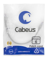 Cabeus PC-UTP-RJ45-Cat.6-0.3m Патч-корд U/UTP, категория 6, 2xRJ45/8p8c, неэкранированный, серый, PVC, 0.3м Cabeus PC-UTP-RJ45-Cat.6-0.3m Патч-корд U/UTP, категория 6, 2xRJ45/8p8c, неэкранированный, серый, PVC, 0.3м