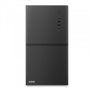 CBR Корпус mATX Minitower V863, без БП, 1*USB 3.0 Type C, 1*USB 3.0, 1*USB 2.0, HD Audio+Mic, Black [PCC-MATX-V863-WPSU]