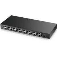 ZYXEL GS1900-48-EU0102F Smart L2 коммутатор Zyxel GS1900-48, rack 19", 48xGE, 2xSFP, кнопка сброса заводских настроек