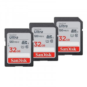 SanDisk Ultra Flash SDHC memory card 32GB 3pcs/pack - Black