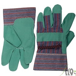 Перчатки STAYER "MASTER" рабочие, искусственная кожа, зеленые, XL [1132-XL]